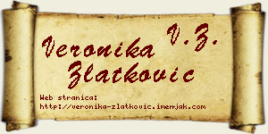 Veronika Zlatković vizit kartica